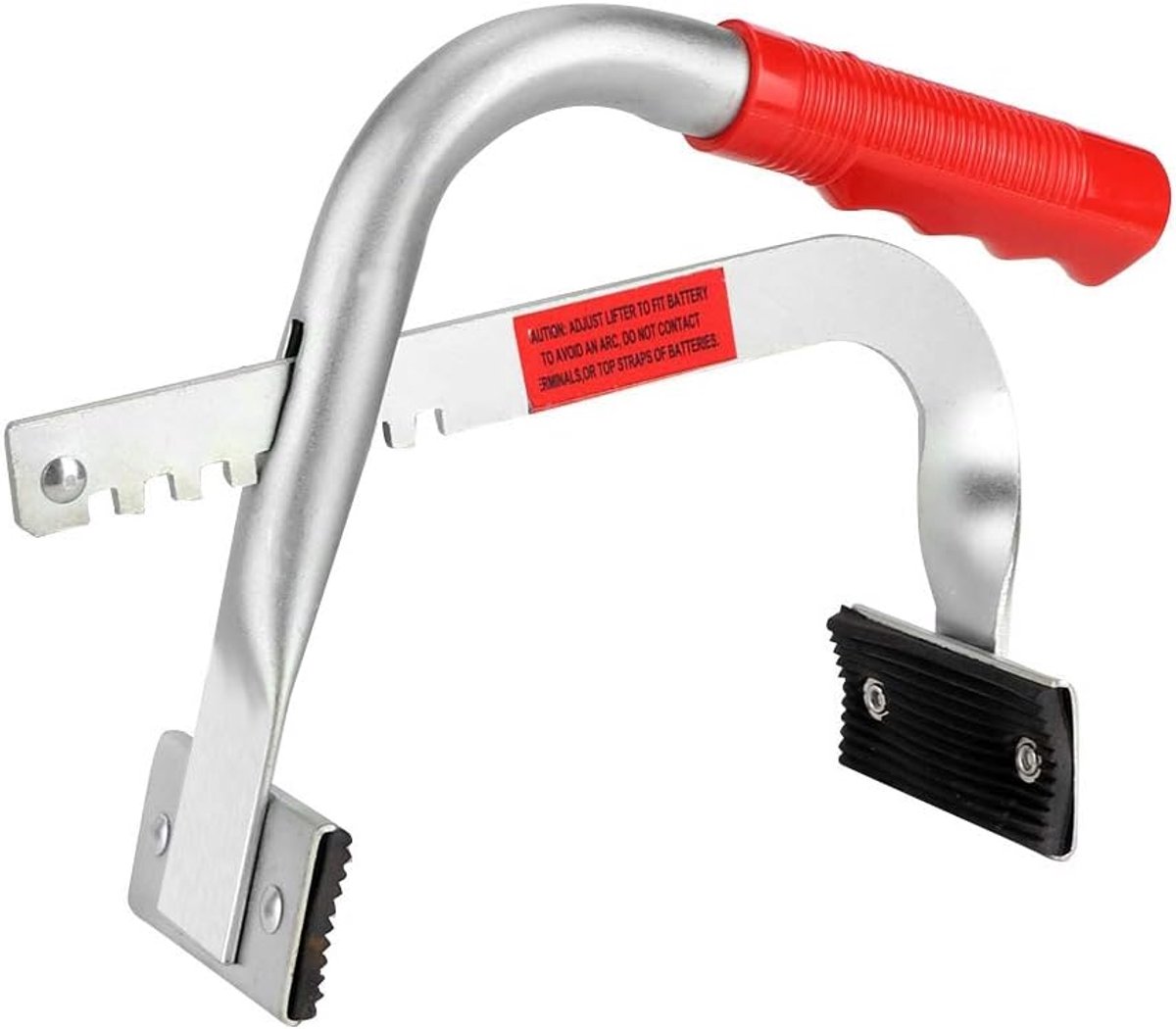 SnelShoppen - Batterijdrager Hoge Sterkte Verstelbare Batterijlifter met Rubberen Pads voor Batterijen van 4-1/2 Inch tot 7-0,64 Cm Breed, Duurzaam en