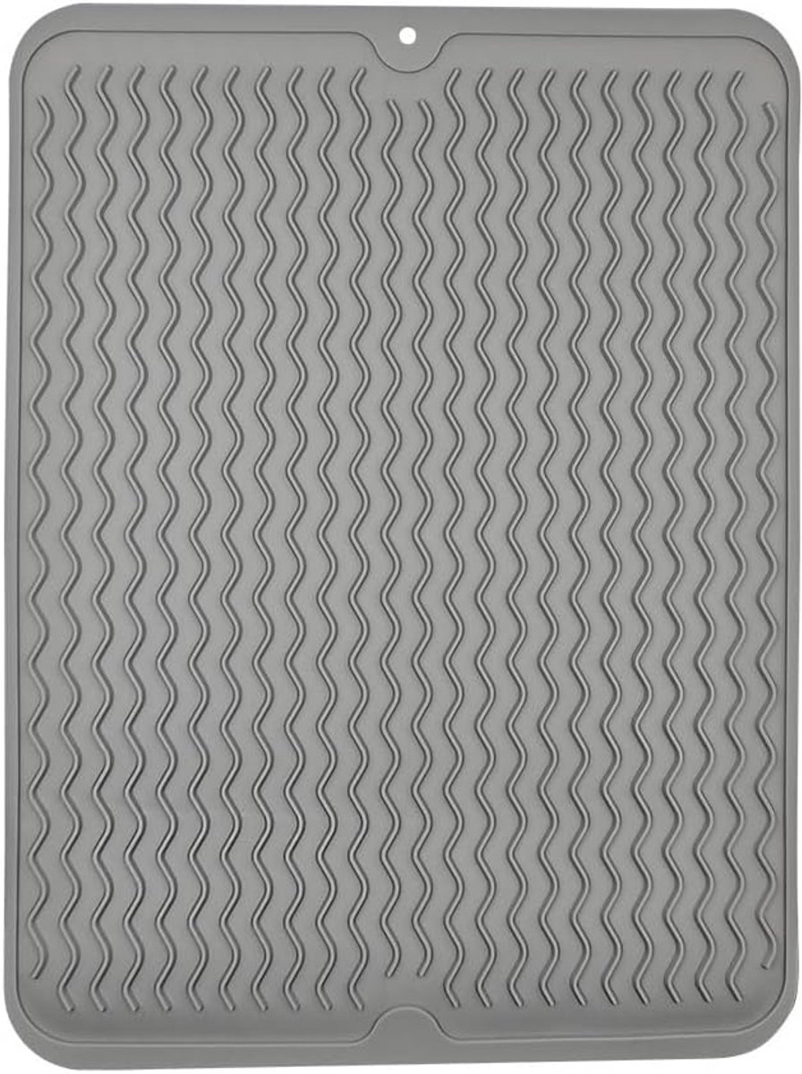 SnelShoppen - Silicone Drainer Mat 40.2x30.5cm - Antislip en Warmtebestendig - Multifunctionele Placemat voor Keuken en Afwas - Hoogwaardige Siliconen
