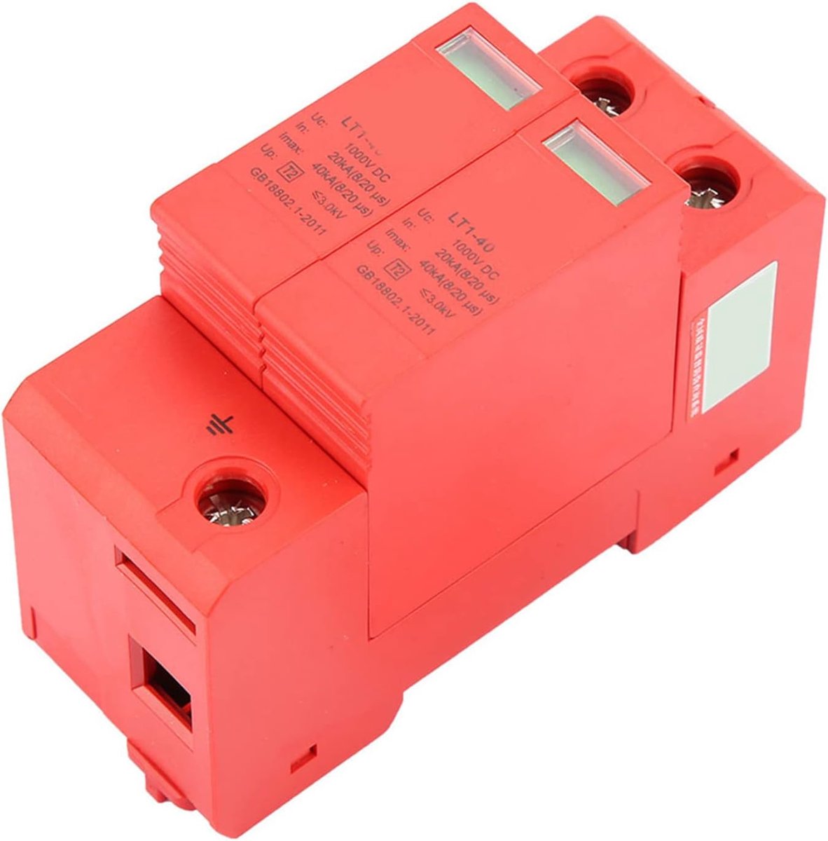 SnelShoppen - 2 Stuks Surge Protecting Arrester Apparatuur, DC1000V 20KA~40KA Bliksembeveiliging, Lage Spanning Beveiliging voor Huishoudelijk Gebruik