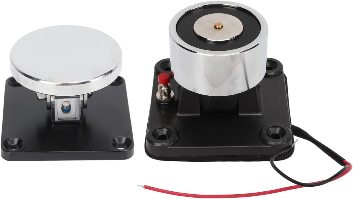 SnelShoppen - Elektromagnetische Deurhouder, Deurstoppers met 80kg Houdkracht, Brandwerende Magnetische Deurhouder Muurbevestiging, Deursuccion voor B