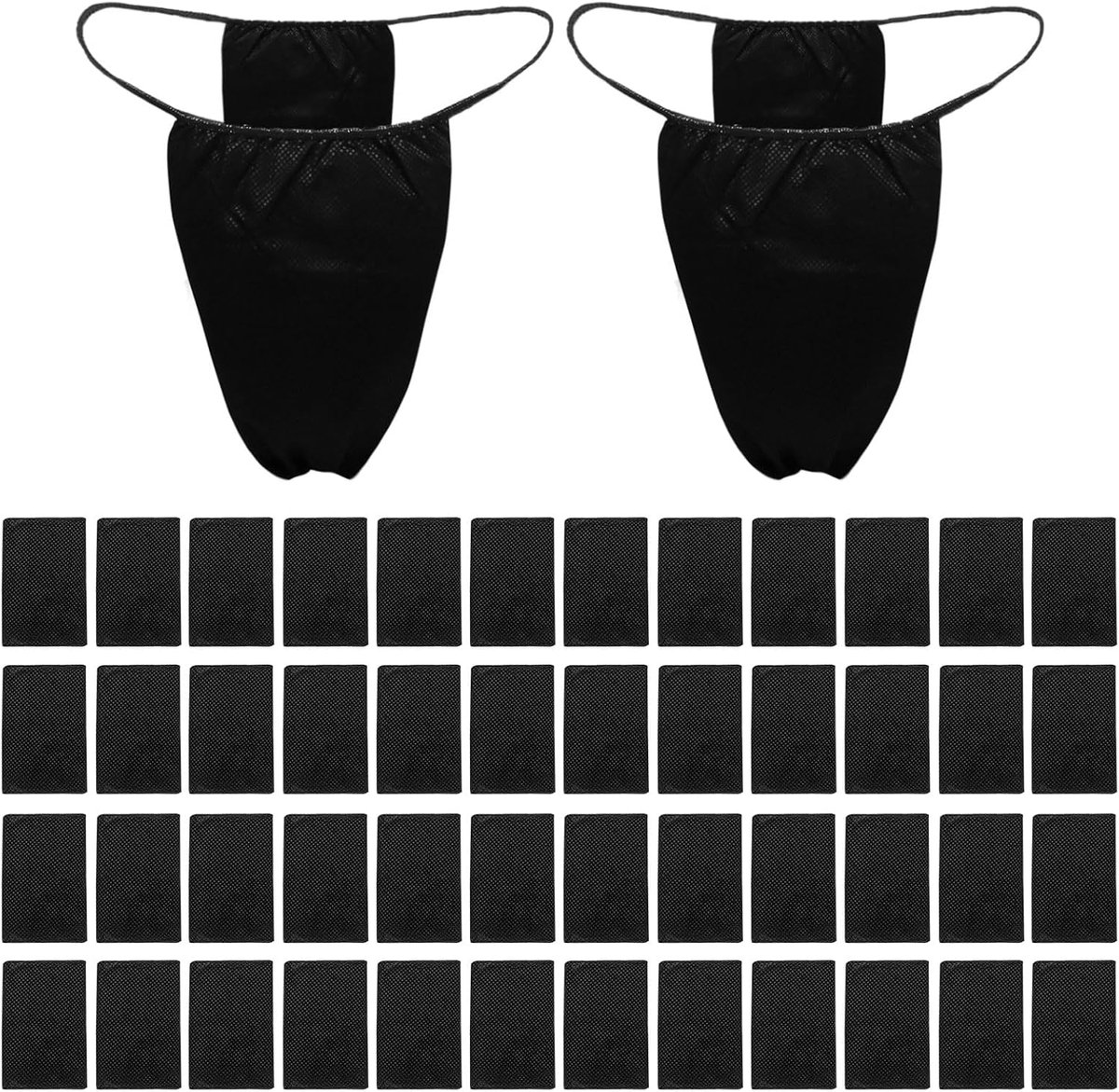 SnelShoppen - 50 stuks wegwerp strings, niet-geweven bikinislipjes, wegwerp reisslipjes voor zonnebank, ideaal voor vakantie, strand, zwembad en sauna