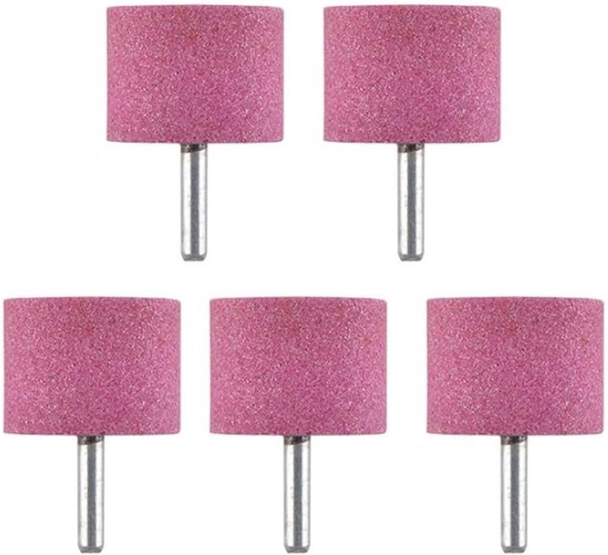 SnelShoppen - Efficiënte 6mm Schacht Schurende Gemonteerde Stenen Cilinder voor Roterend Gereedschap, 5 Stuks, Slijtvast en Duurzaam, 6x35, Voor Hobby