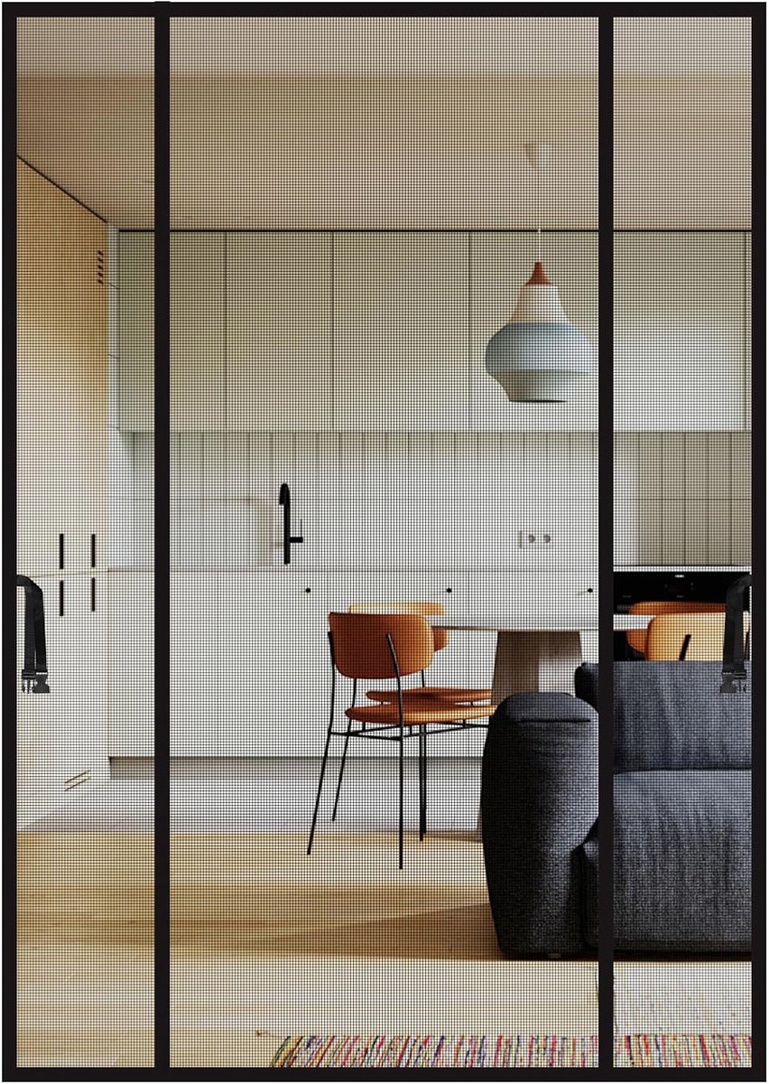 SnelShoppen - Magnetisch Vliegenraam Deur 150 x 210 cm - Insectenhor met Automatische Sluiting - Dubbelzijdige Opening voor Deur, Raam, Balkon - Ideaa