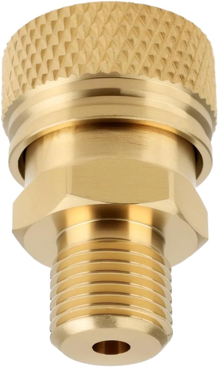SnelShoppen - 1/8 BSPP Mannen Draad Snelkoppeling Plug Adapter 8MM Messing Snelverbinder voor PCP Luchtgeweren - 26.5x18x14mm