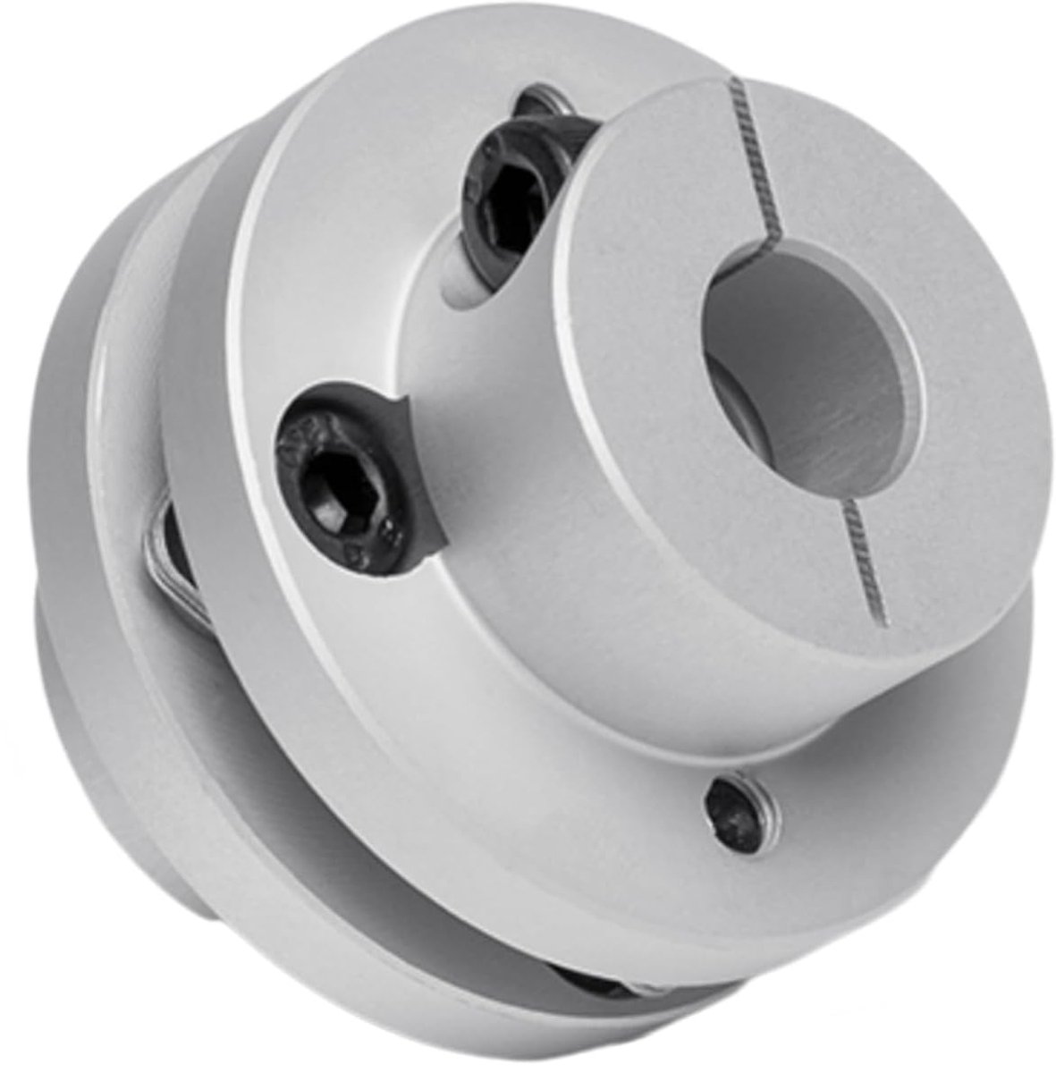 SnelShoppen - 12,7 mm flexibele flensmembraankoppeling D39 L34 Aluminium 1 Membraanmotoraskoppeling voor 3D-printer CNC-machine Servomotor