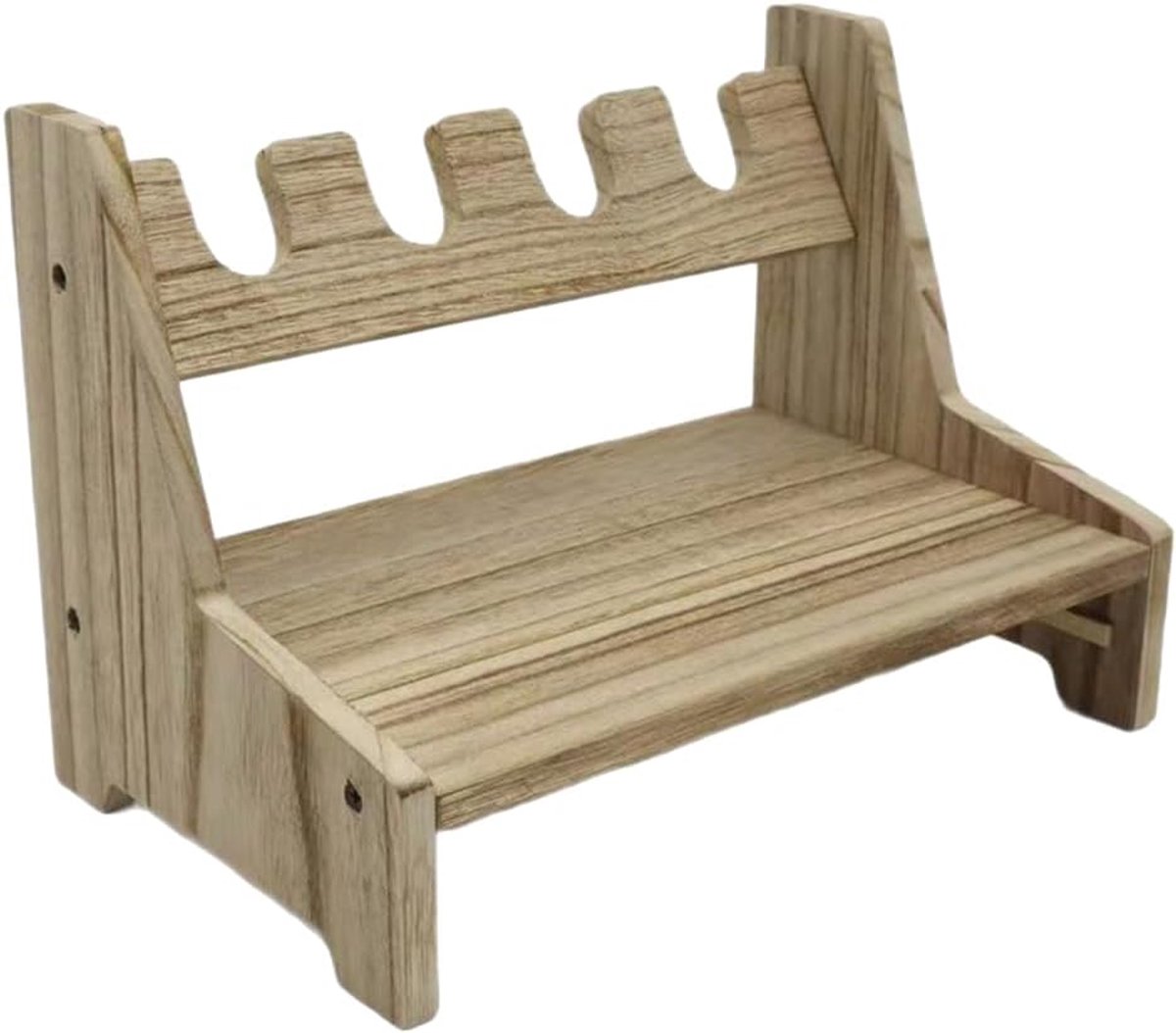 SnelShoppen - Houten Wapenrek, 4/6 Geweren Houder, Opbergruimte voor Wapenpatronen, Rustieke Stijl, Perfect voor Jacht en Thuisgebruik