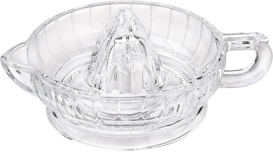 Glazen Citroenpers - Citruspers Handmatig - Sap Extraheren - Zware Glazen Ruimer - 19 x 9 cm - Transparant — afbeelding 4