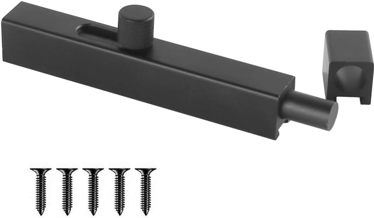 SnelShoppen - Dikke Deursloten met Cilinder - Veiligheidsloten voor Binnen - 125mm - Robuuste Aluminium Legering - Zwart - Perfect voor Binnen- en Bui