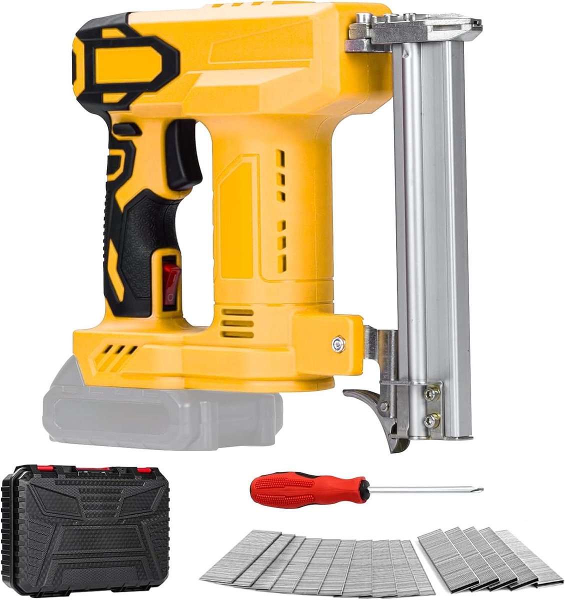 Accu Nagelpistool - Elektrische Tacker - Klus Klaren - 2-in-1 Functie - 100 Nagels - Zwart