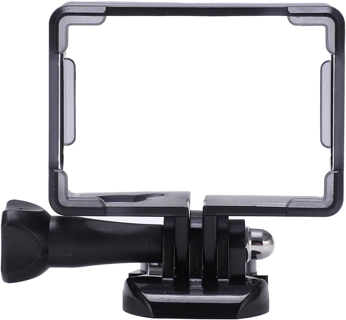 SnelShoppen - Framehouder Mount Frame Case voor SJ4000 Sportcamera, Beschermende Beugel met Oplaadpoort, Zwart Plastic Cameraframe voor Actieve Buiten