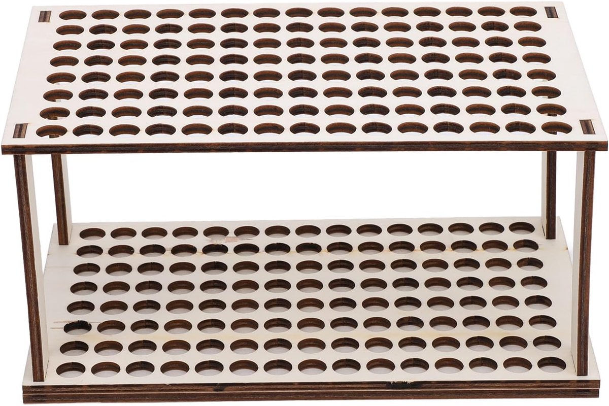 SnelShoppen - Houten Penhouder met Multi-holes Organizer voor Bureau, Potloodhouder voor Desk, Kunstbenodigdheden Opslag, Make-up Kwasten Houder (Eén