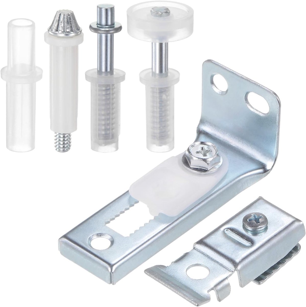SnelShoppen - Vouwdeur Hardware Reparatie Set - Inclusief Boven- en Onderste Beugel, Begeleidingswiel en Pivot - Vervangonderdelen voor Vouwdeuren, Ka