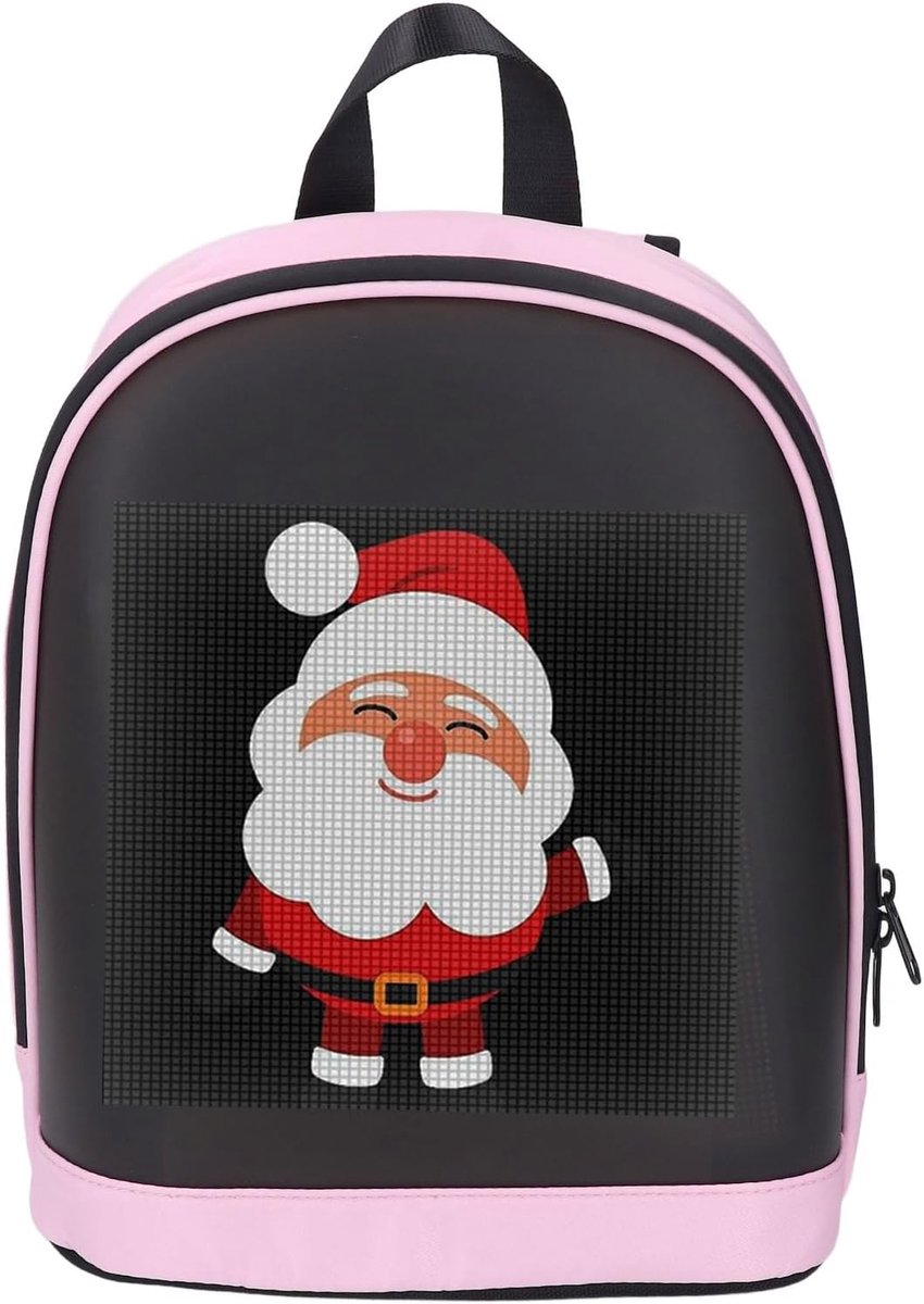 SnelShoppen - LED Rugzak Schattig Roze Programmeerbare Tas met Kleuren Scherm voor Festivals, Creativiteit en Unieke Stijl