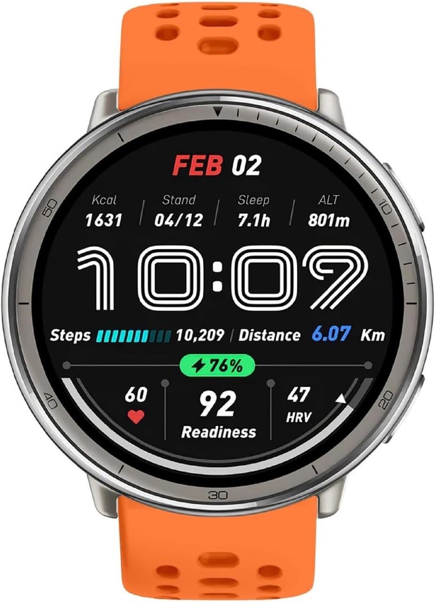 SnelShoppen - GIOPUEY Horlogeband Compatibel met Amazfit Active 2, Zachte Siliconen Horlogeband [Slijtvast] [Ademend] Voor Sport en Dagelijks Gebruik,