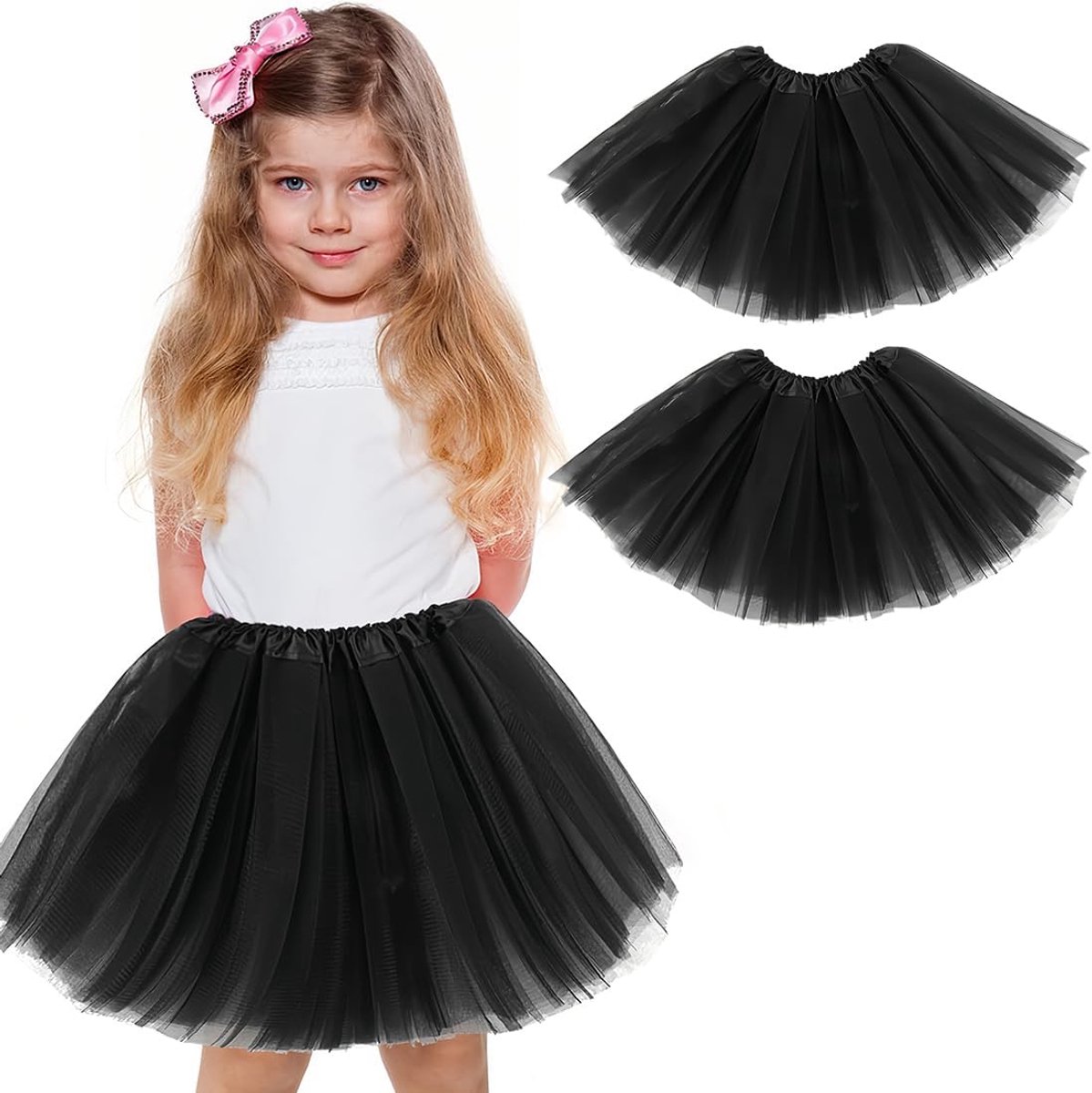 2 Pack Tutu Skirt Ballet Costumes Party Skirt Girls Tutu Costume Tulle Tutu Dance Party Girls Tulle Skirt Tutu Ballet - ShopVlot