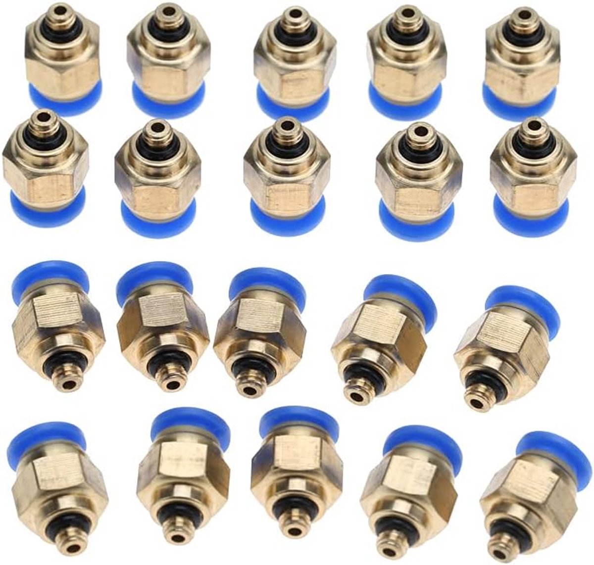SnelShoppen - Snelkoppeling 6mm Pneumatische Snelle Aansluitingen Mannelijk Rechte Stekker Push In Connector - Hoge Druk, Betrouwbare Verbinding, Leve