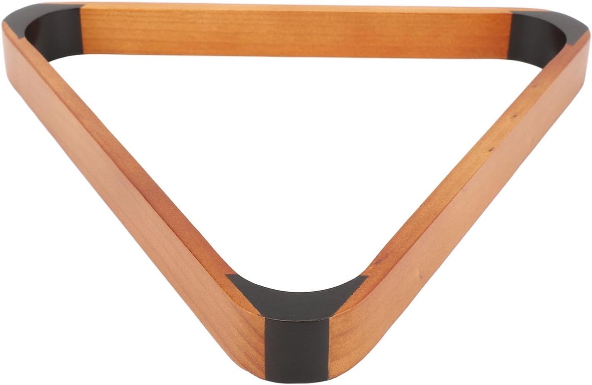 SnelShoppen - 57.2mm Zwarte Dennen Houten Biljartbal Driehoek Rack voor Engelse Fancy Decoratieve Tafel Rack Geschikt voor Thuisbar Speelruimte