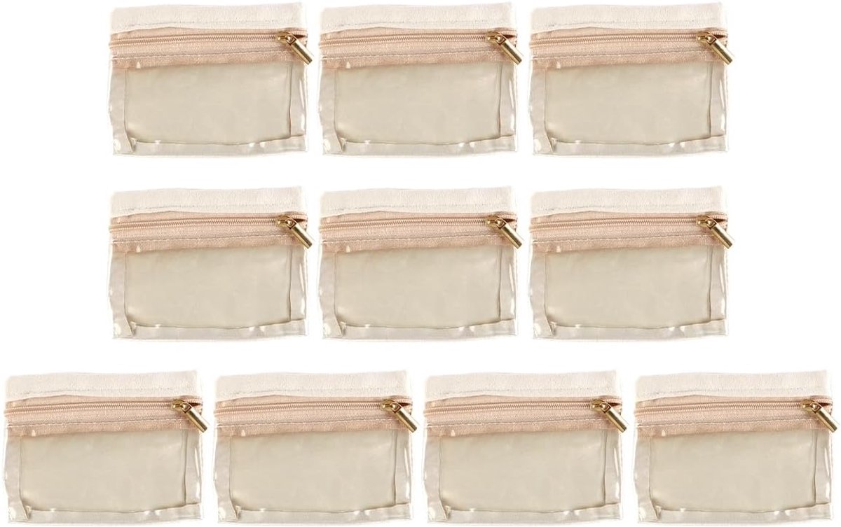 SnelShoppen - 10 Stuks Reis Sieraden Opbergzakken met Rits - Draagbare Sieraden Tassen voor Ringen, Oorbellen, Halskettingen en Armbanden