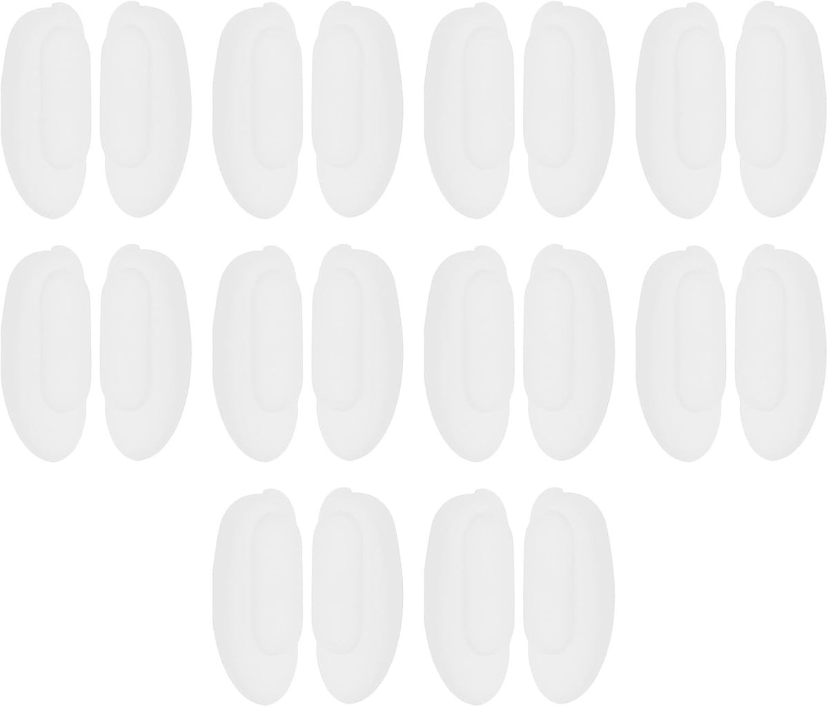SnelShoppen - 10 Paar Transparante Siliconen Neuspads Beschermers Geschikt voor Mykita 7x13mm - Comfortabel en Duurzaam - Ideaal voor Persoonlijk Gebr