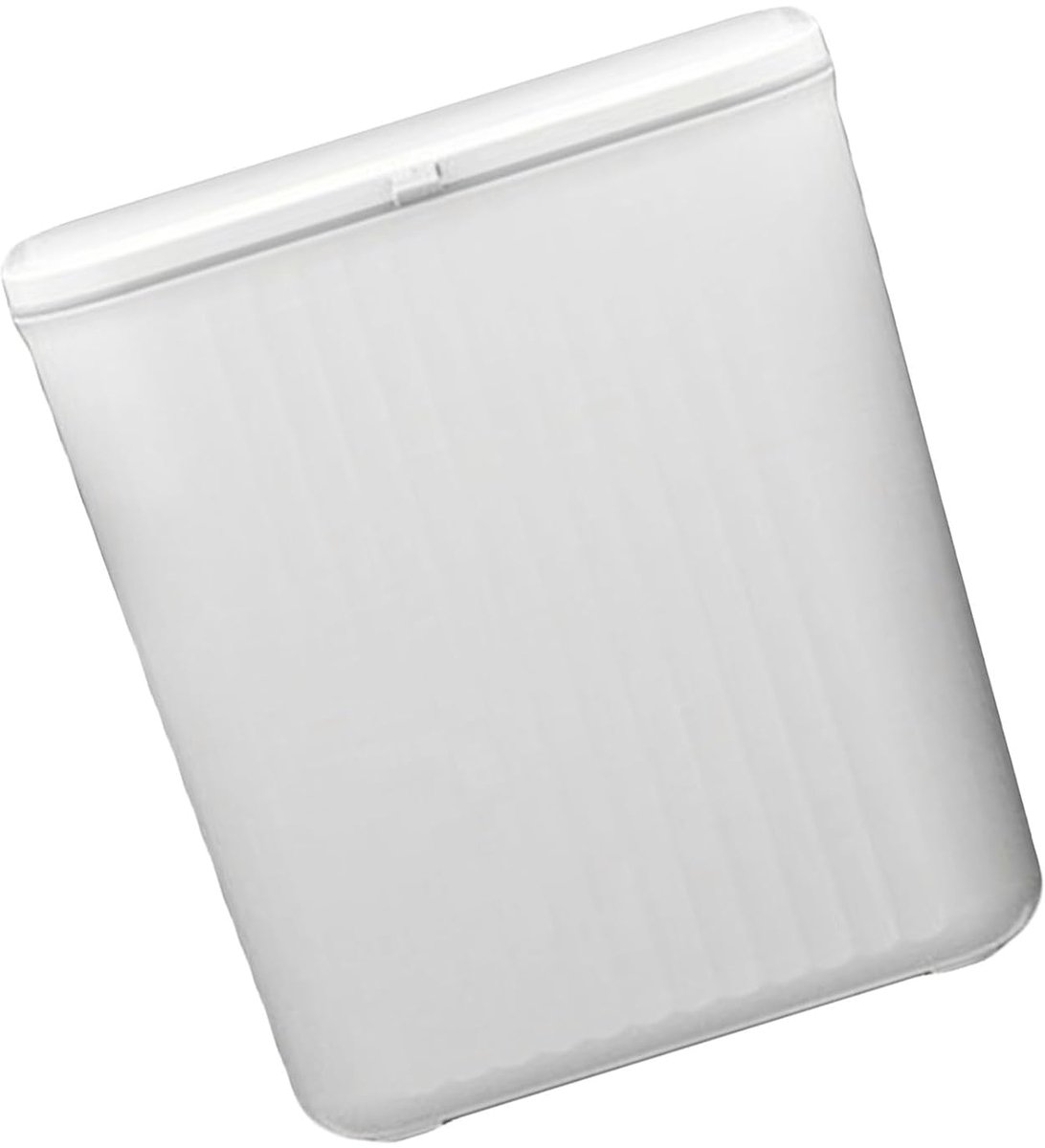 SnelShoppen - Witte 9 liter hangende prullenbak, ruimtebesparende keukenafvalbak met schuifdeksel, multifunctionele vuilnisemmer voor slaapkamer en ba
