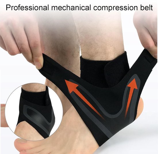 2 Stuks Enkelsupport Bandage, Elastische Enkelsupport voor Sport, Ademend en Stevig voor Stabiliteit (Zwart, L (EU: 40-42)) — afbeelding 3