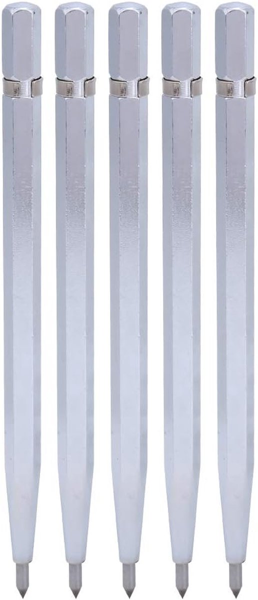 Graveerstift Set - Markeerpen Tekenpen - Materialen Markeren - Wolfraamcarbide Punt - 14.5 cm Lengte - Zilverkleurig