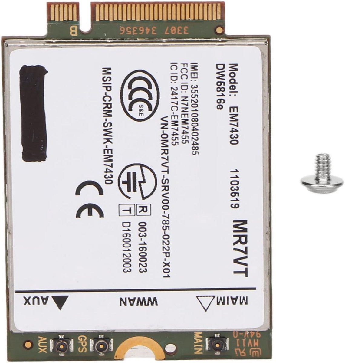 SnelShoppen - 4G LTE Netwerkkaart Module Adapter voor Laptop, 300Mbps, M.2 Interface, Eenvoudig te Installeren, Voor Latitude 7280 7285 7290 7389 7390