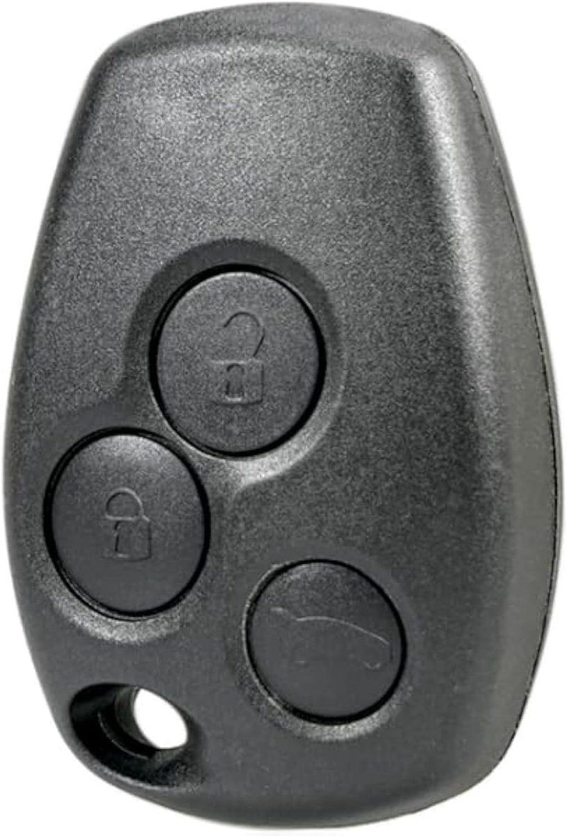 SnelShoppen - Auto Sleutelhoes met 3 Knoppen, Compatibel met Renault Dacia Logan, Sandero, Duster, Lodgy, Sleutelhoes voor Afstandsbediening, Hoogwaar