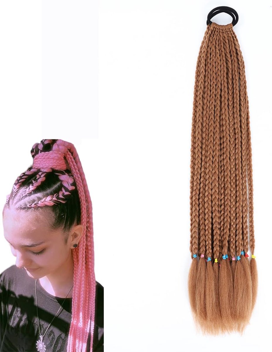SnelShoppen - Wave-vormige haarextensies vlechten haakwerk premium haarlook BZ125 60 cm - Natuurlijke uitstraling, zacht en duurzaam, 100 g - Perfect