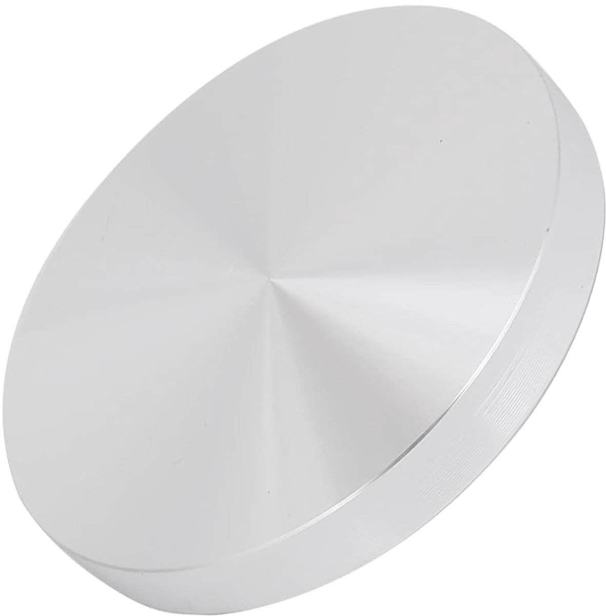 SnelShoppen - Aluminium ronde schijf (75mm, M8 draad) voor glazen tafels, meubels, accessoires, zilver, 1 stuk