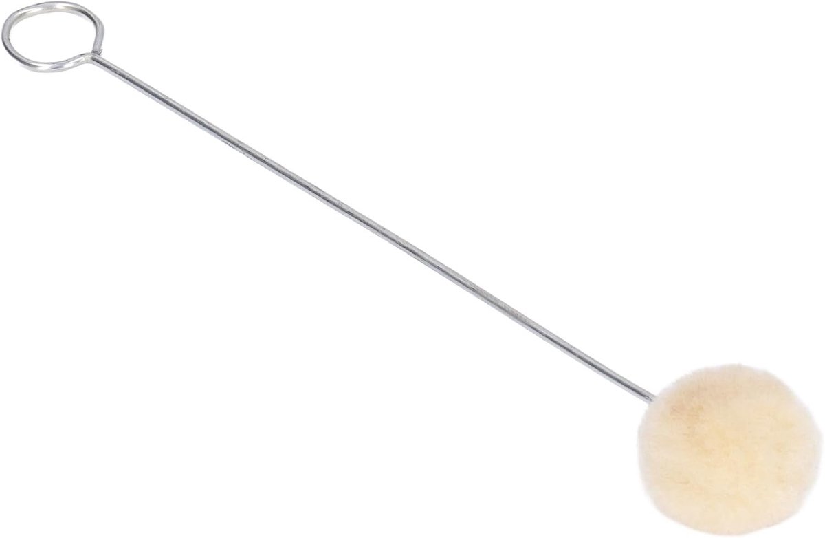 SnelShoppen - 20 Stuks Wolballen Borstels, Leren Verf Polijst Gereedschap met Metaal Handvat voor DIY Creatieve Projecten, Leren Ambacht Accessoires