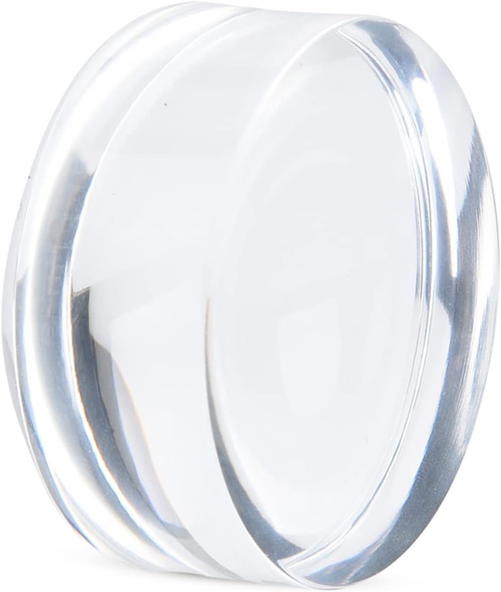 SnelShoppen - 8x Vergrootglas, Handvrij Lezen Acryl Koepel Magnifier, Draagbaar 5x Dome Vergrootglas, Ideaal voor Papieren, Hobby's en Oogzorg