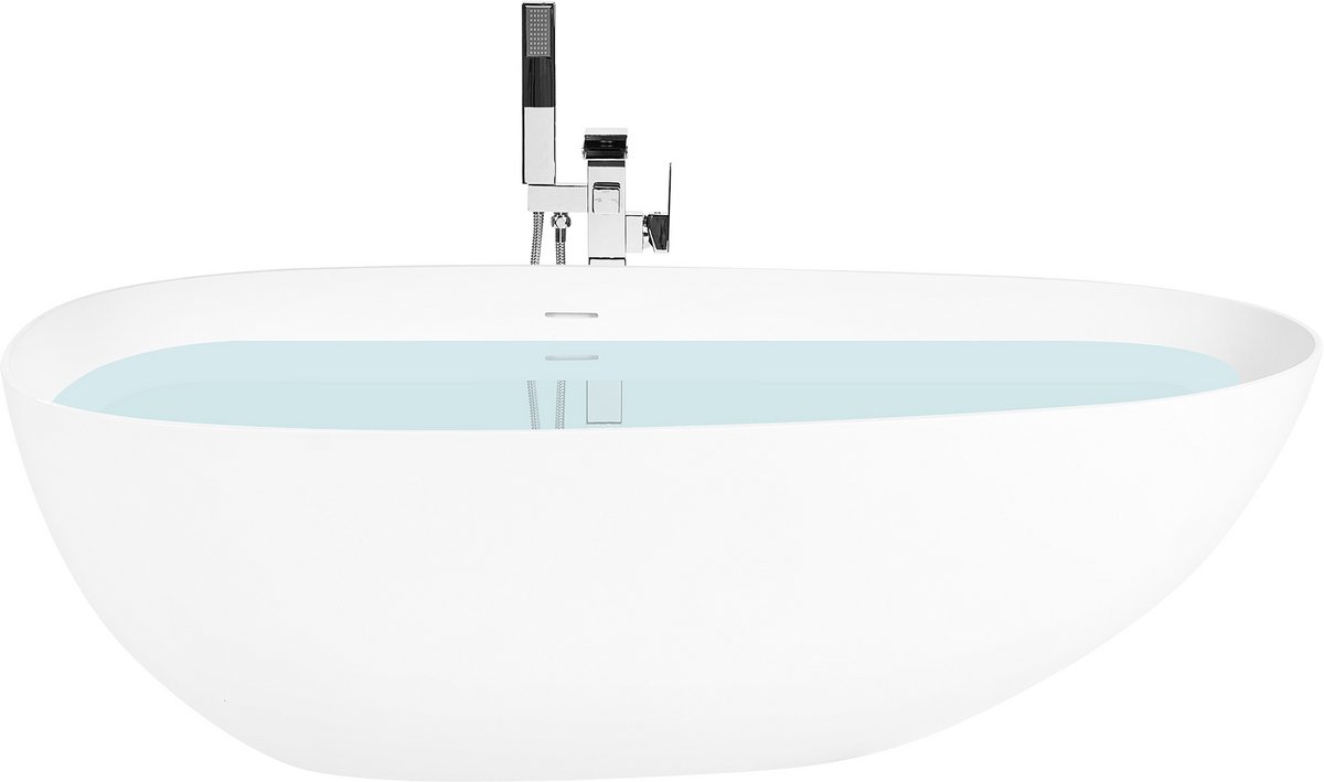 TURIA - Vrijstaande badkuip - 170 cm - Wit - Solid surface