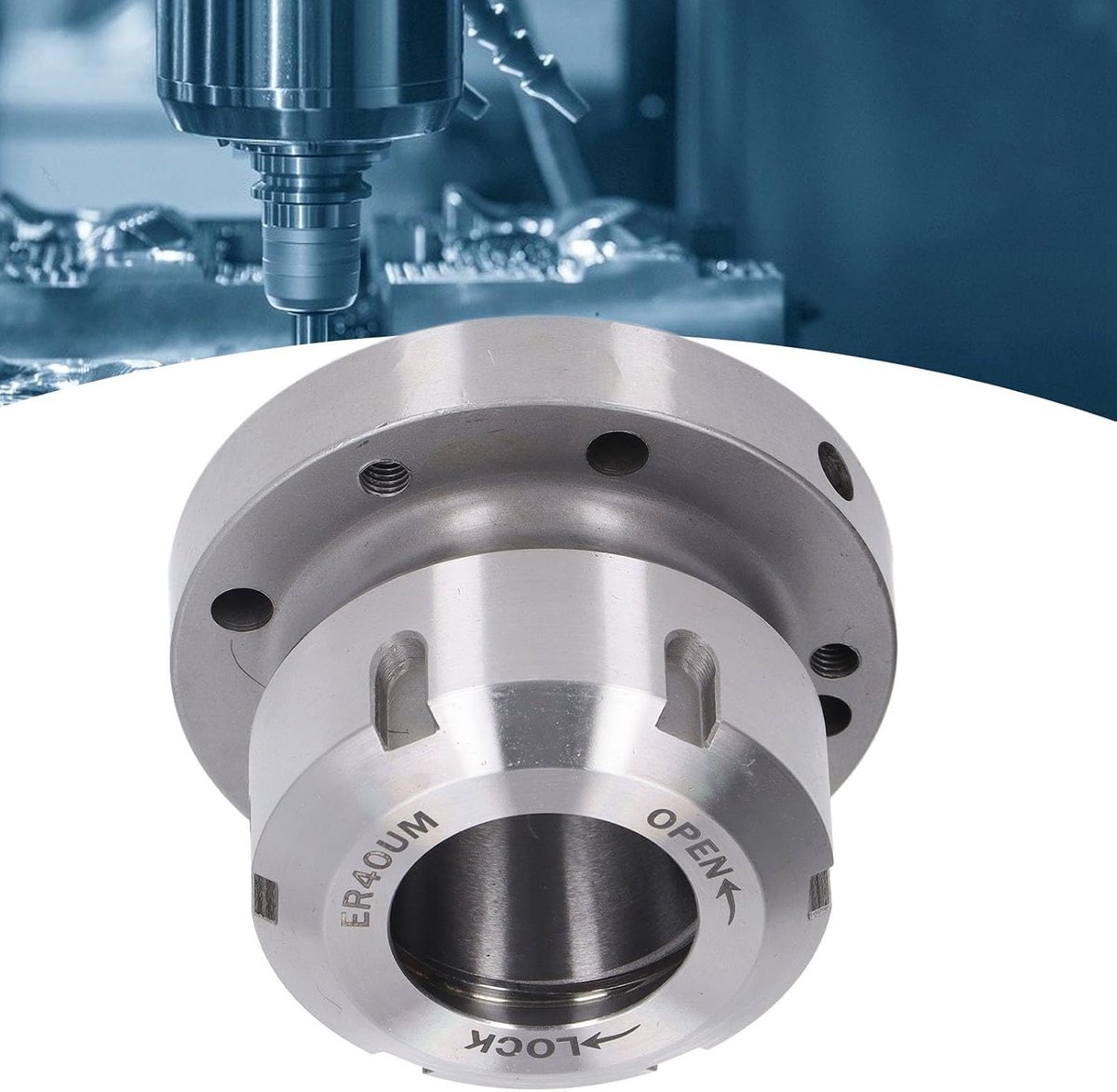 SnelShoppen - ER40 Collet 80mm Diameter - 7 Holes Clamping Collet van Koolstofstaal voor CNC Freesmachine en Draaibank met 0.005 Nauwkeurigheid