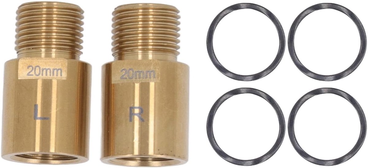 SnelShoppen - 20mm Gouden Fiets Pedalen Extender Met Handige Accessoires Voor Fiets Met Draadpedalen, Duurzaam Staal, Universele Compatibiliteit