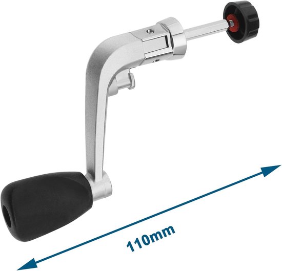 Fishing Reel Handle Foldable Fishing Reel Power Handle Replacement Metal Rocker Arm Grip Fit for 1000-4000 Type Fishing Reels 110mm — afbeelding 3