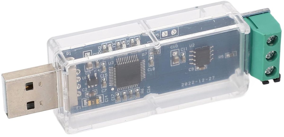 SnelShoppen - USB naar CAN Bus Converter Module, USB naar CAN Bus Converter Adapter met 3-Kleur LED Statusweergave, Niet-Geïsoleerde Chip, 1m Baud Rat