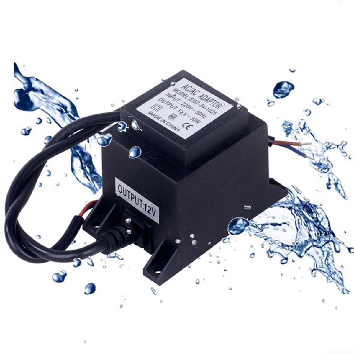 SnelShoppen - LED Transformator 15W Voeding 12V AC/AC Externe Voeding Waterdicht IP67 voor Tuin, Camping, Feestverlichting