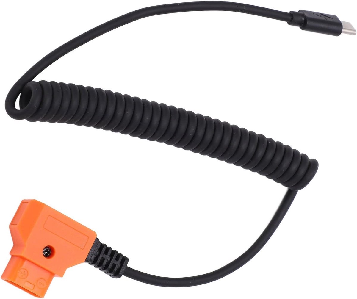 SnelShoppen - USB C naar D Tap Voedingskabel, USB C Mobiele Telefoon Tablet naar D Tap Voeding Spiraalkabel Adapter, USB Converter Plug voor Digitale