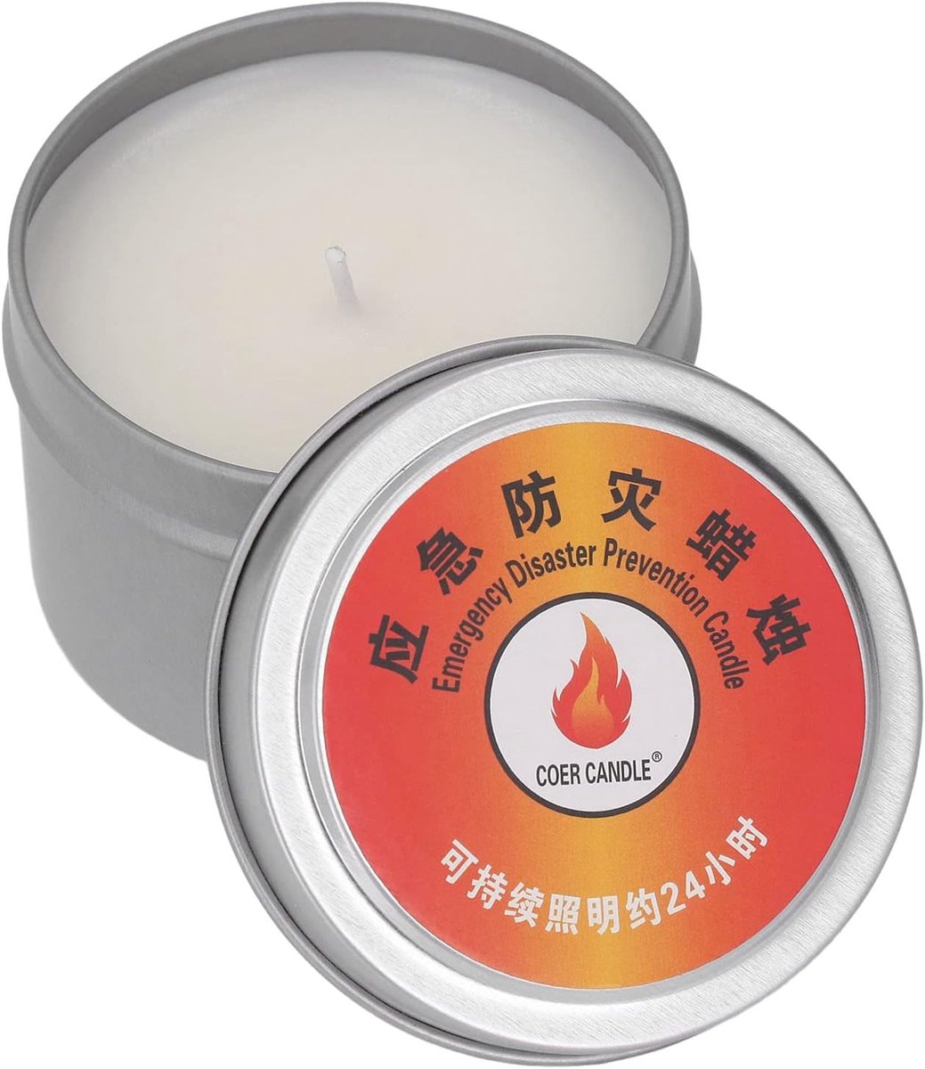 Survival Kaars - 24 Uur Brandduur - Waterdicht - Rookvrij - Voor Noodsituaties - ShopVlot