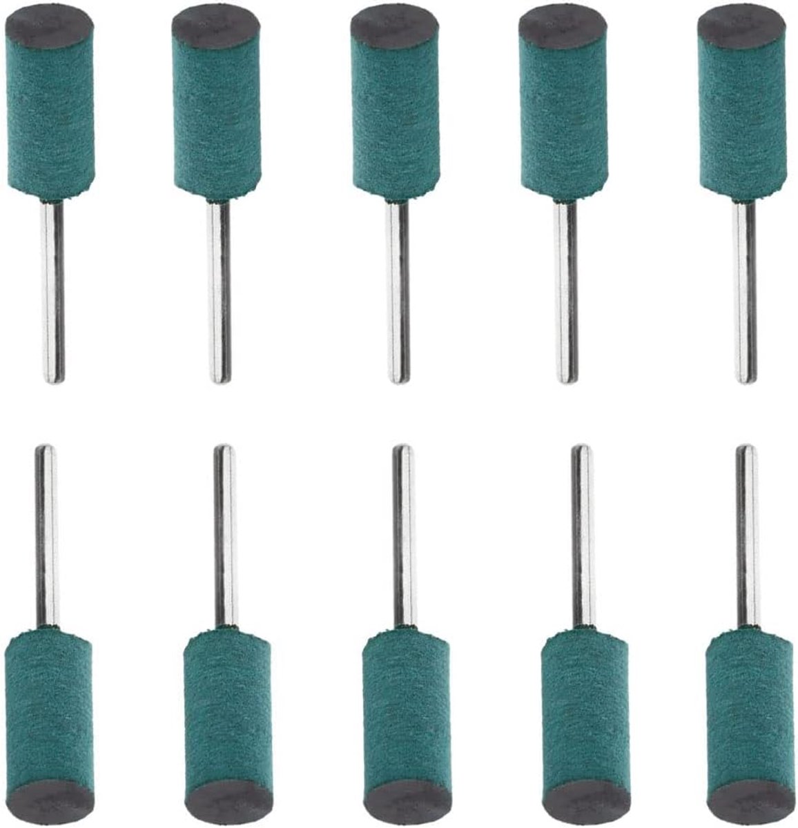 SnelShoppen - 10 stuks Rubber Polijstkoppen, Cilindervormige Polijstburren met 3mm Schacht, Multifunctionele Slijpen en Poetsaccessoires Set voor Rota