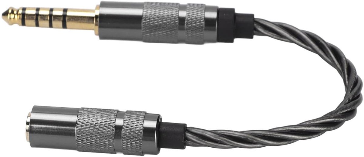 SnelShoppen - Adapterkabel 4.4mm Gebalanceerd Mannelijk naar 3.5mm Stereo Vrouwelijk, Gouden Connectoren voor Hoofdtelefoon, Hoogwaardige Geluidskwali