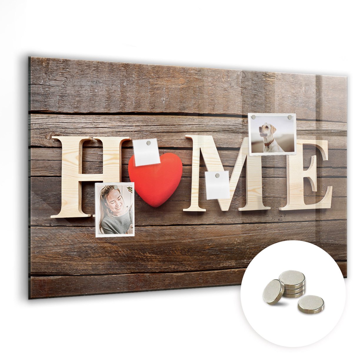 Coloray Glazen Magneetbord - Magnetisch Bord Verse groenten - 90x60 cm - Veelkleurig Magneetbord - Magnetic Board - Keuken Decoratie