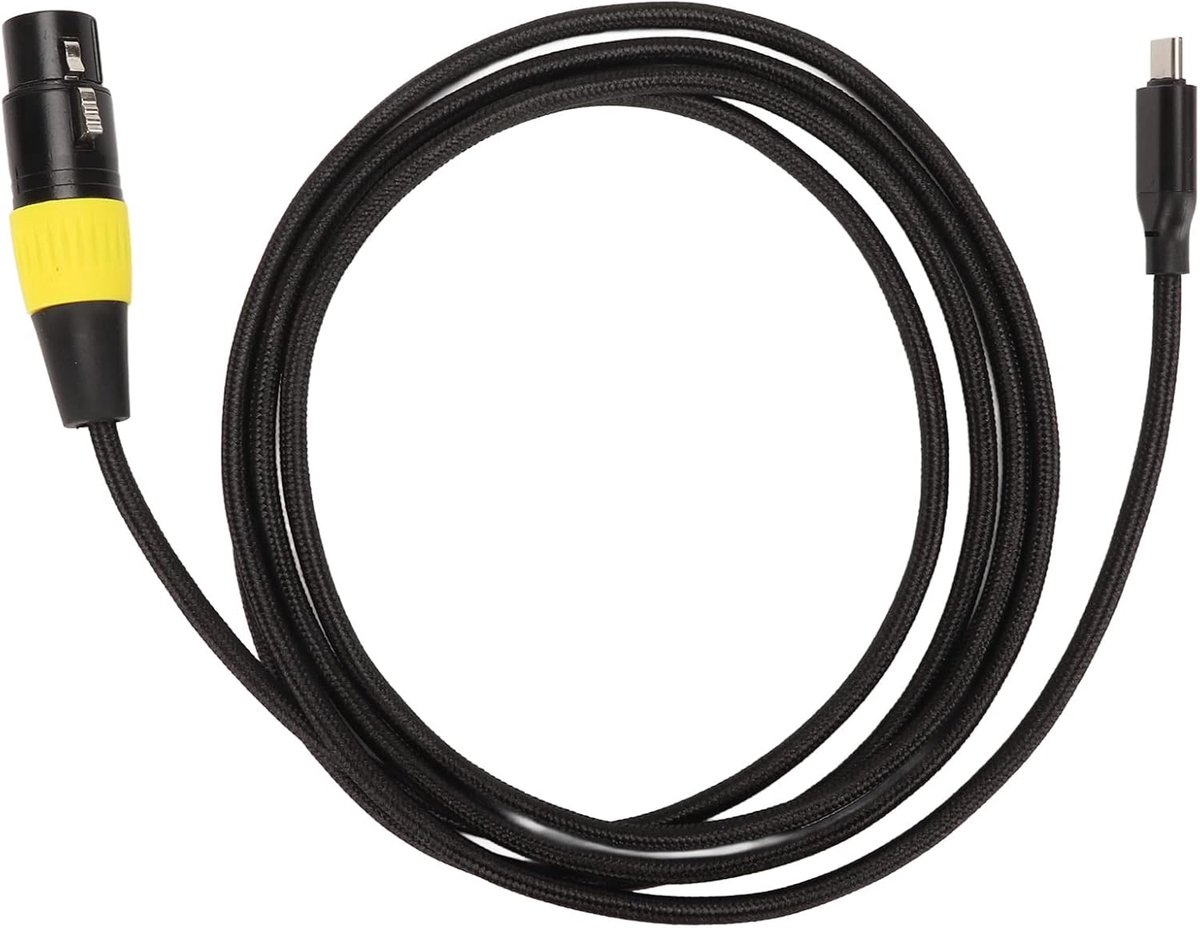 SnelShoppen - Type C Mannelijk Naar XLR Vrouwelijk Kabel Voor Opname, Flexibele XLR Naar USB C Kabel, Geschikt Voor PC, Telefoon En Tablet, Profession