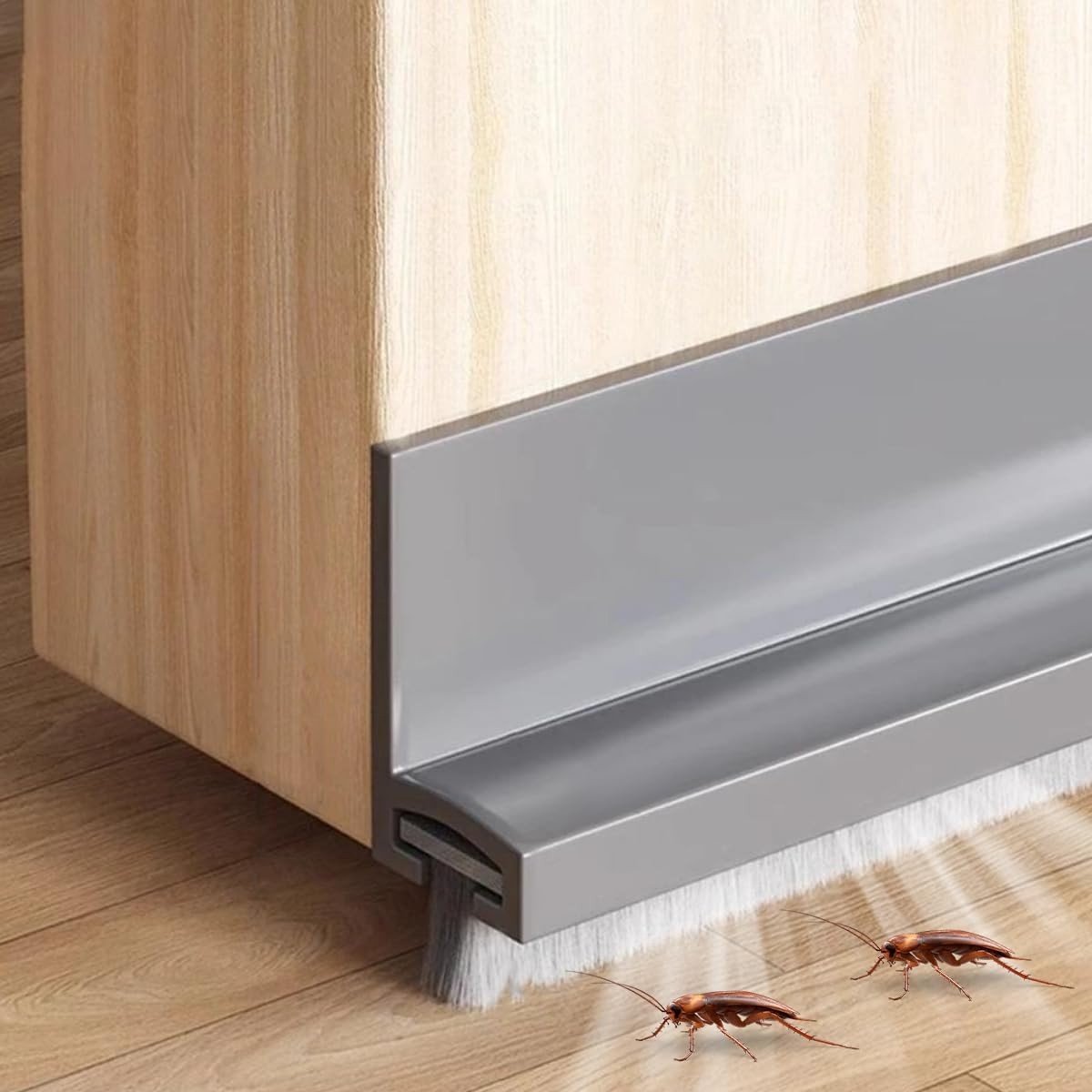 Draai- en tochtstrip voor deuren, 100 x 3 cm, zelfklevend, stofdicht en insectenwerend, ideaal tegen kou en tocht