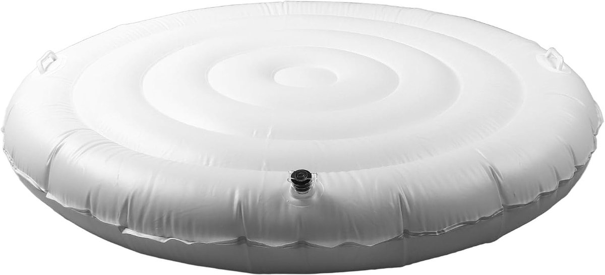SnelShoppen - 5.4 Ft Opblaasbare Hot Tub Cover, Energie Besparende Deksel voor Ronde Hot Tub, Vouwbare Beschermende Regenoverloop Deksel, Waterdicht W