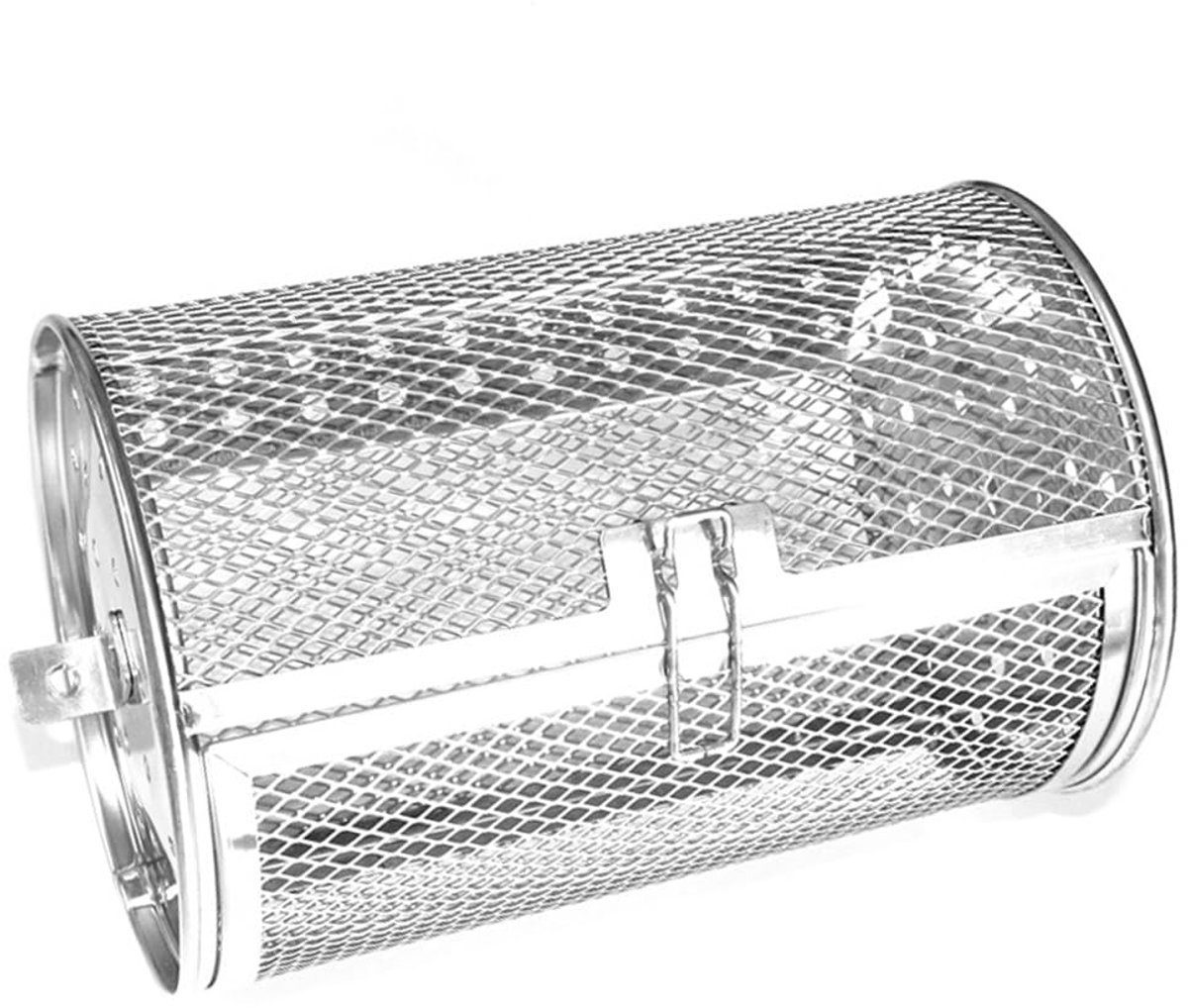 SnelShoppen - Rotisserie Bakmand voor Airfryer - RVS Grillmand 360° Draaiend - 12 x 18CM - Perfect voor Gezond Frituren, Grillen en Bakken in Keuken e
