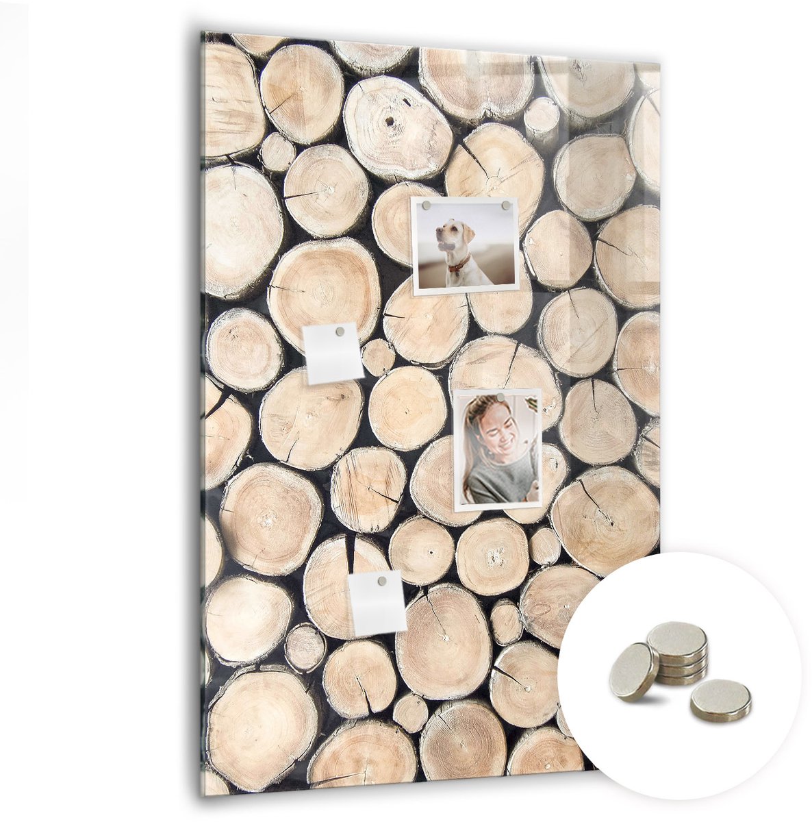 Coloray Glazen Magneetbord - Magnetisch Bord Wijnkurken - 70x100 cm - Bruin Magneetbord - Magnetic Board - Keuken Decoratie