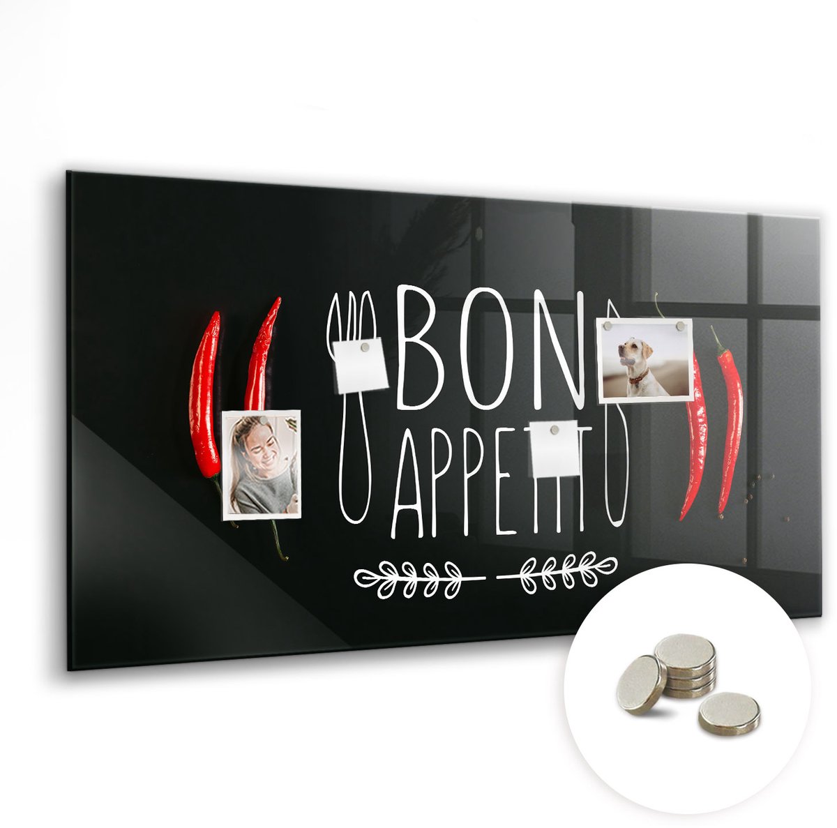 Coloray Glazen Magneetbord - Magnetisch Bord Nevelbos - 120x60 cm - Veelkleurig Magneetbord - Magnetic Board - Woonkamer Decoratie