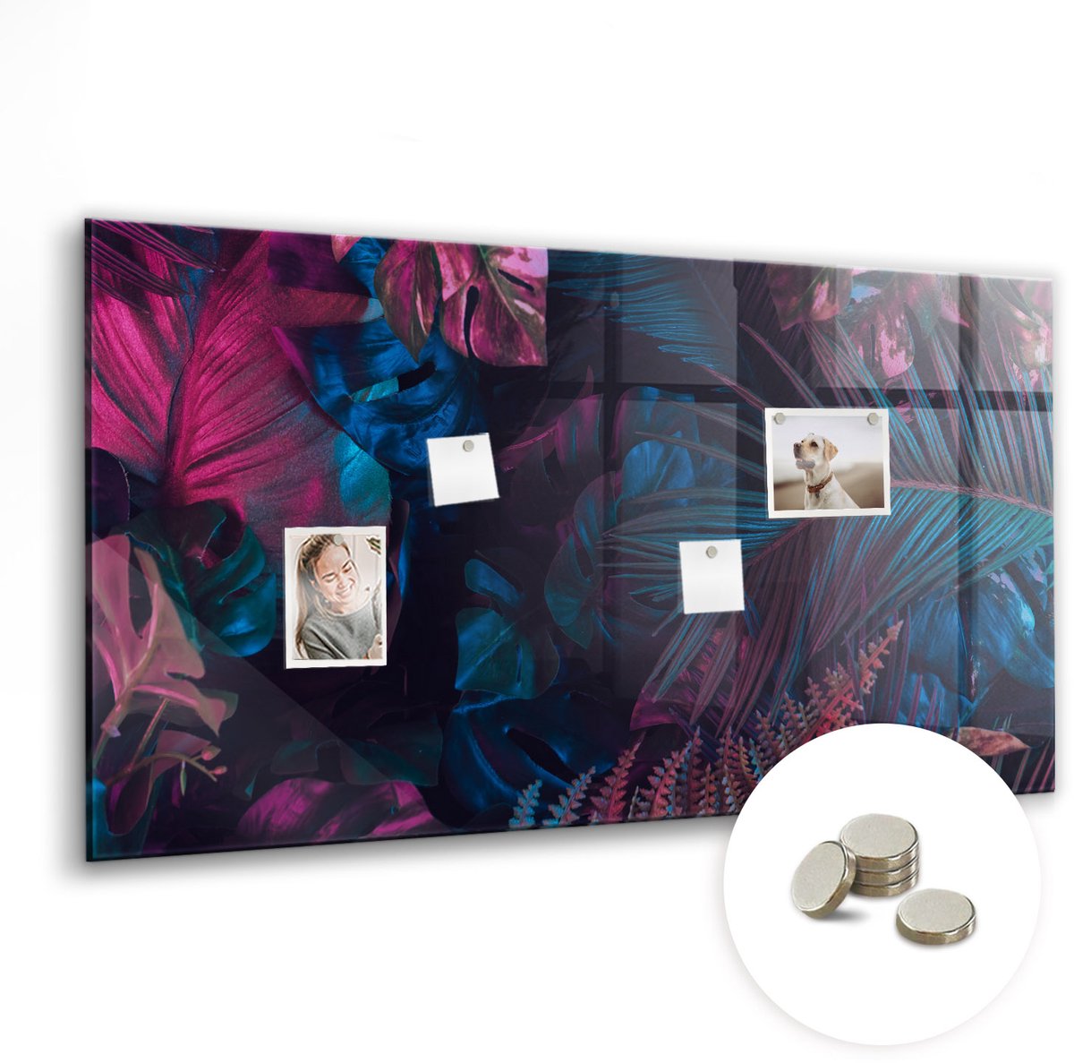 Coloray Glazen Magneetbord - Magnetisch Bord Een zak koffie - 120x60 cm - Veelkleurig Magneetbord - Magnetic Board - Keuken Decoratie